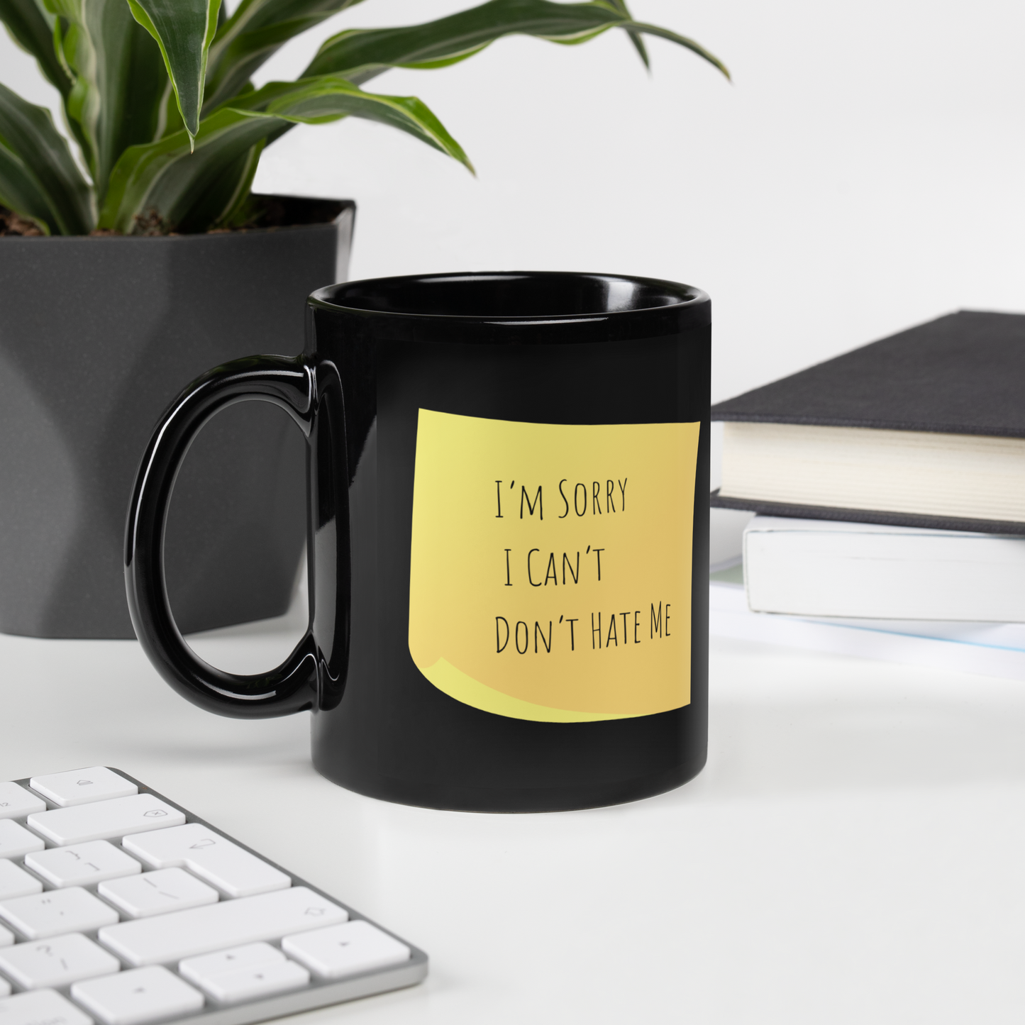 "I’m Sorry I Can’t" Glossy Ceramic Mug (11oz/15oz) (Black)