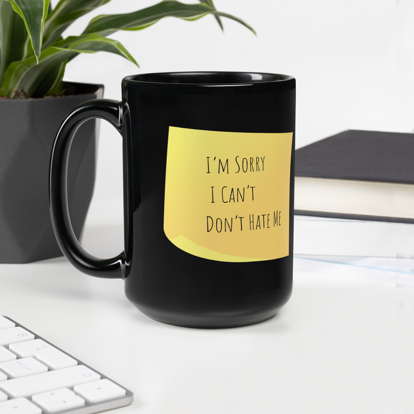 "I’m Sorry I Can’t" Glossy Ceramic Mug (11oz/15oz) (Black)