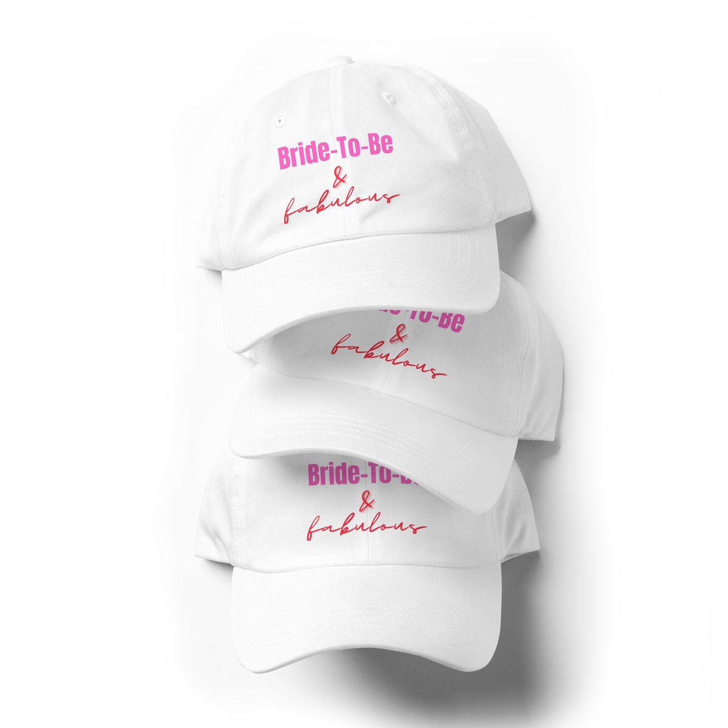 "Bride Squad Member & Fabulous" Classic Hat (Print) (White)
