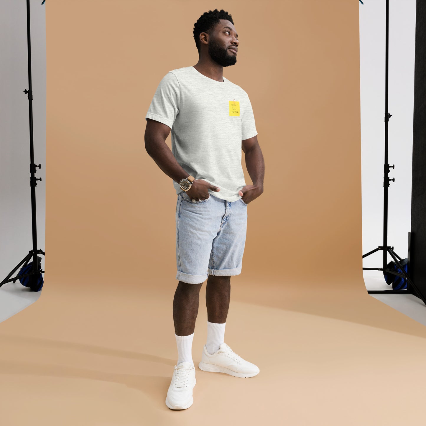 "Don't Hate Me - The Iconic Post-it" Unisex T-shirt (Print FRONT and BACK) (Various Colors)