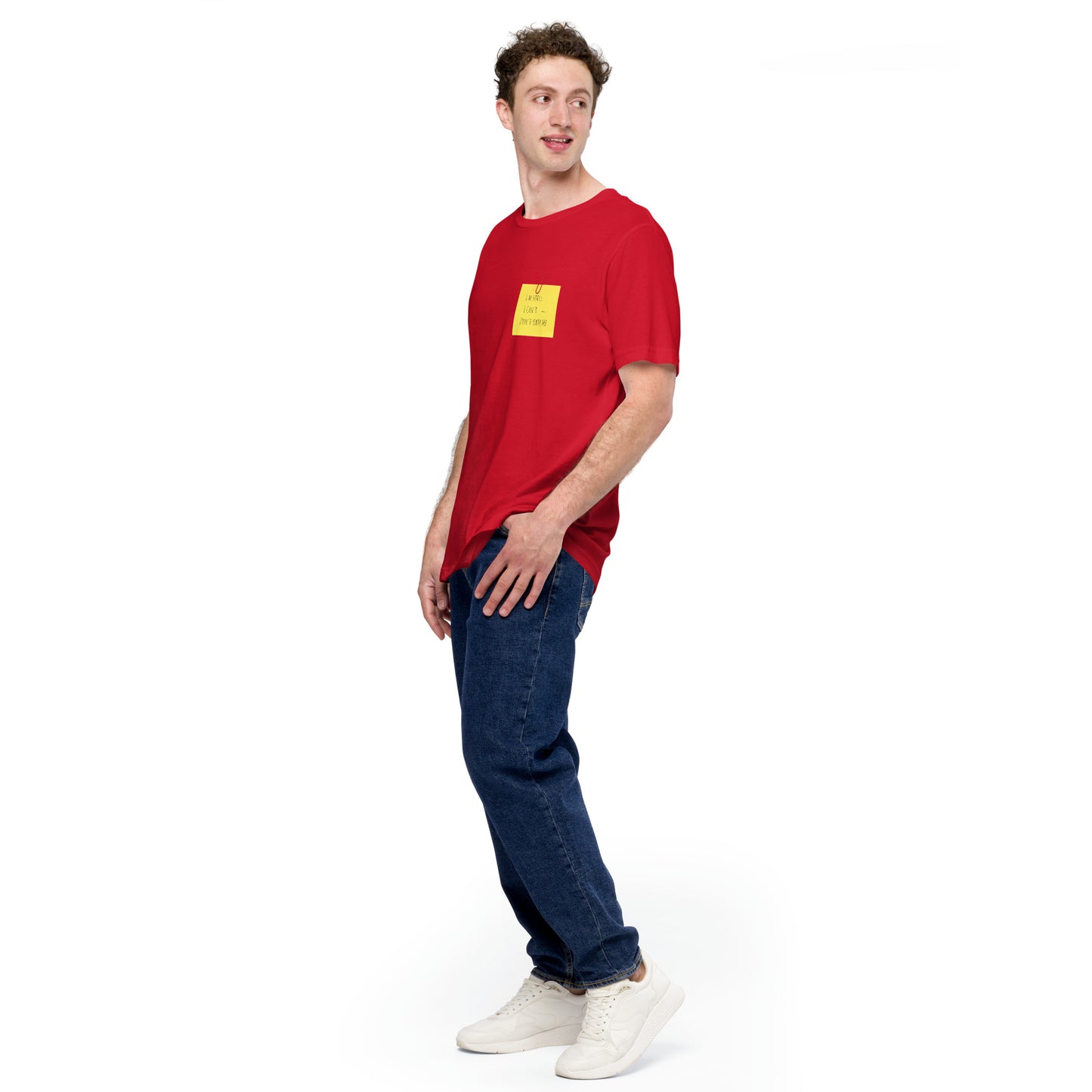 "Don't Hate Me - The Iconic Post-it" Unisex T-shirt (Print FRONT and BACK) (Various Colors)